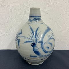 砥部焼染付草木文一升徳利 [B29809] - メルカリ