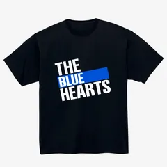 THE BLUE HEARTS ザ・ブルーハーツ ロゴTシャツ バンドTシャツ おもしろ半袖 メンズ レディース ユニセックス ブラック【234black】