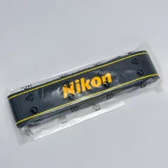 【未開封品】Nikon ニコン 純正 カメラストラップ 黒×黄ロゴ