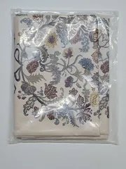 LOHOMEVE テーブルクロス 140×140CM 花柄 テーブルランナー 新品未使用 密封包装 ベージュ地 フラッグスタイル