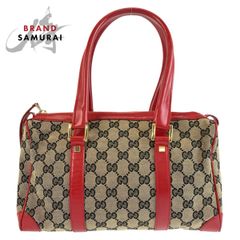 COACH コーチ シグネチャー ブラウン レザー/キャンバス ハンドバッグ