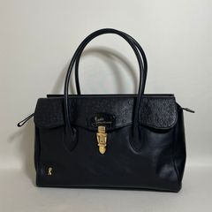 2608-3｜イヴサンローラン ショルダーバッグ レザー ブラック - メルカリ