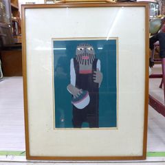 超希少✨池田修三「とんぼ」1974年 彩色木版画 直筆サイン 少女 蜻蛉 レトロ 超希少✨池田修三「とんぼ」1974年 彩色木版画 直筆サイン 少女 蜻蛉