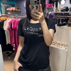 Harley-Davidson スパンコール ハーレーダビッドソン y2k 平成ギャル Tシャツ