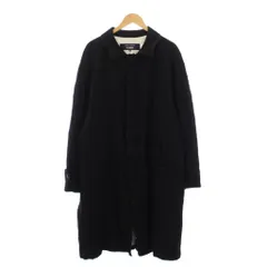 美品 コムデギャルソンオム ブラック ステンカラーコート ウール M 田中オム 2026年最新】COMME des GARCONS HOMME メンズ ステンカラーコートの