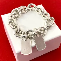 極 美品 希少品 GUCCI グッチ ダブルドッグタグ チェーン ブレスレット