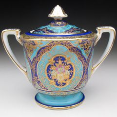 オールドノリタケ エナメル盛り花文 花瓶 - メルカリ