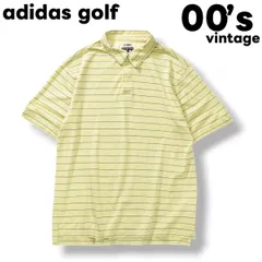 00sヴィンテージ アディダス ゴルフ adidas golf ピンボーダー 半袖 ポロシャツ CLIMALITE トップス O モスグリーン メンズのサムネイル