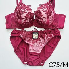 10590WI C75/M 上下セット ワインレッド sanei【匿名配送/新品未使用/送料込み】