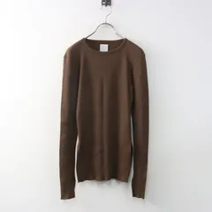 美品 GGG GOOD PEOPLE GOOD STITCHING GOOD PRODUCT コットンリブニットロングスリーブカットソー S ブラウン┃【2400015126302】