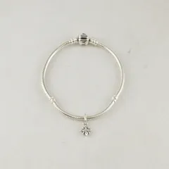 PANDORA ブレスレット USED美品 19cm スネークチェーンブレスレット 