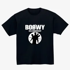BOØWY 35th ANNIVERSARY ボウイ バンドTシャツ ロックおもしろ 半袖 メンズ レディース ユニセックス ブラック【239black】