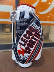 Brand new le coq sportif LG5SCB02M golf bag, large diameter, 9.5 inch, approximately 3.6kg, white/navy.