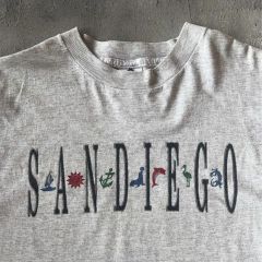 90s 00s AAA サンディエゴ スーベニア Tシャツ 霜降りグレー M