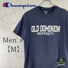 T204【Champion】OLD DOMINION UNIVERSITY カレッジロゴ Tシャツ ネイビー〔M〕