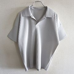オムプリッセ BASICS ライトグレー ポロシャツ - メルカリ