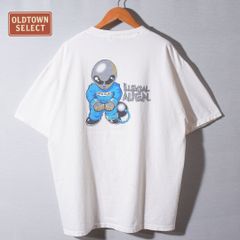90s USA 企画 エイリアン Alien Tシャツ XL ホワイト ヴィンテージ オニータ ONEITA UFO Vintage ストリート オーバーサイズ ビッグシルエット 古着 c8003