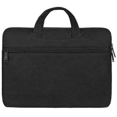 [BIGHAS] Laptop Case, Shockproof, for 13.3, 14, 15.6 Inch Laptops, Water-Repellent, Durable, Full Protection, with Handle, Double Zipper, Multifunctional Pockets, Basic, Lightweight, Simple, Stylish, Compact (Black, t)