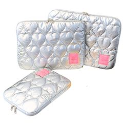 Uccellino Glitter PC Case, Laptop Bag, 11-inch/15-inch Tablet Case, Korean Style, iPad (Silver, S Size)