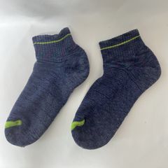 ロゴス LOGOS ソックス マーブル編み パープルカラー やや厚手
