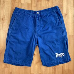 a bathing ape CROWN APE HEADロゴ デニムハーフパンツ CROWN APE HEAD LOGO デニム ハーフパンツ Mサイズ a bathing ape BAPE
