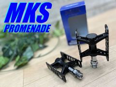 ☆ 텔스포 이치 추천!! 극상품!! MKS PROMENADE 304g BK 미카시마 프롬나드 알루미늄 플랫 페달 로드 미니 벨로 크로스 피스트 MTB M-1850