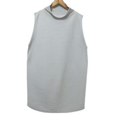 美品 24SS HOMME PLISSE ISSEY MIYAKE オムプリッセ イッセイミヤケ ハイネック ノースリーブ ロングカットソー HP41JK277 グレー メンズ 古着 中古 USED