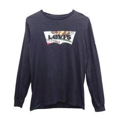 Levi's リーバイス 長袖Tシャツ ロンT ブラック 黒 Sサイズ メンズ レディース ロゴプリント グラフィックT California ベア クマ アメカジ ストリート カジュアル 古着 シンプル 春秋コーデ 重ね着 レイヤード USA カリフォルニア
