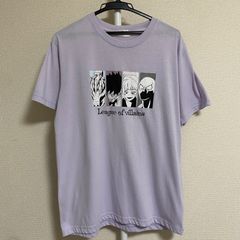 僕のヒーローアカデミア Tシャツ MY HERO ACADEMIA 半袖 敵 ヴィラン トガヒミコ オールフォーワン トップス 荼毘 トゥワイス Tシャツ XL カットソー TEE 半袖 ライトパープル系  東宝 集英社 アニメ 漫画 ヒロアカ