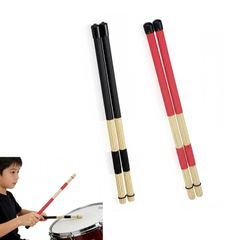 Brand New Coehaopike Bamboo Drum Brushes, 2 Pairs, Lightweight and Durable Bamboo Sticks, Non-Slip Design, for Drum Practice and Percussion.