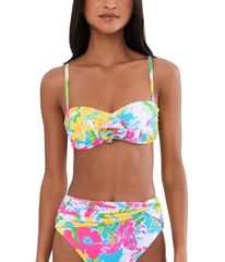 Lilly Pulitzer Women's Swimsuit Top Only - Harlan Bikini Top Multi Lovely Li Multicolor