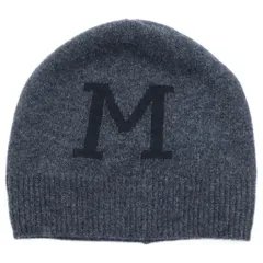 MONCLER モンクレール ロゴ ジャガード ウールニット ニット帽 MONCLER (モンクレール) 23AW Mロゴジャガード カシミヤ混 ウール