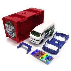 【中古】ミニカー TOYOTA Hiace ”HI-CLASS”(ホワイト×グリーン×ブルー) 「MAJORETTE TUNE-UP’s SERIES #2 WITH CHROME EFFECTS」 [212051011]