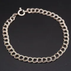 C961 ヴィンテージ ITALY 925刻印 ブレスレット ダブルチェーン