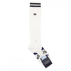 [Brand New] Pearly Gates High Socks, White x Navy, Ball-kun design, Cooling fabric, Women's Golf Wear