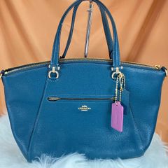 COACH コーチ トートバッグ ショルダーバッグ 2WAY ブルーグリーン系 