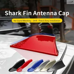 Carbon Fiber Look Car Roof Top Mount Shark Fin Aerial Antenna Toppers  Radio AM FM Antenna Signal Amplifie