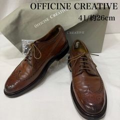 オフィチーネクリエイティブ ウィングチップシューズ ドレスシューズ レザー LEATHER SHOES brown 41/26.0cm前後 ITALY製 メンズ - ISItems【USED】【古着】【中古】50165818