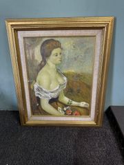 ルノワール 花を持つ少女 複製絵画 - メルカリ