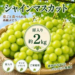 a85 山梨県産 シャインマスカット 粒 箱重込2kg - メルカリ
