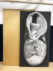 【送料無料】【非売品】 asics アシックス オニツカタイガー 販促物 パネル アート ヴィンテージ レトロ 旧ロゴ インテリア ※詳細不明