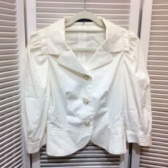M'S GRACY エムズグレィシー ショートジャケット 36 ホワイト シミあり