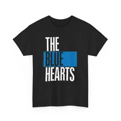 【送料無料】ブルーハーツ 青いロゴ 80年代パンクロック風ロゴプリント Tシャツ - 綿素材丸首半袖、デイリーカジュアルやライブ・お出かけ・ストリート・音楽シーンに、レトロでロックなデザイン、ナチュラルコーデ、新品送料込 メンズ レディース、男女兼用