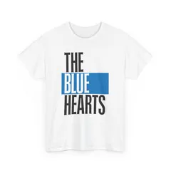 【送料無料】ブルーハーツ 青いロゴ 80年代パンクロック風ロゴプリント Tシャツ - 綿素材丸首半袖、デイリーカジュアルやライブ・お出かけ・ストリート・音楽シーンに、レトロでロックなデザイン、ナチュラルコーデ、新品送料込 メンズ レディース、男女兼用