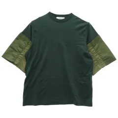 TOGA トーガ TV251-JK330 Cotton jersey S/S コットン ジャージ 異素材 切り替え 半袖 Ｔシャツ グリーン系 46【中古】のサムネイル