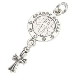 ANGEL MEDALwCRS BBYFAT/シルバーネックレストップ クロムハーツ ANGEL MEDALwCRS BBYFAT/エンジェルメダルwベイビー