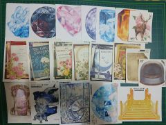 鬼の花嫁 白彼岸花モチーフミラーとオリジナルロゴステッカー セット