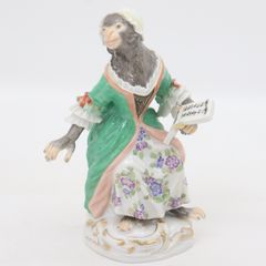 美品 】マイセン 猿の楽団 ハープ ピンク 1級品 - メルカリ
