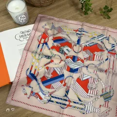 HERMESエルメス ガヴロッシュカレ45 タッタソールジグザグ シルク