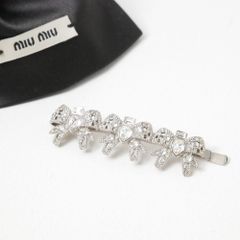 miumiu リボン ビジュー ヘアピン ヘアクリップ - メルカリ